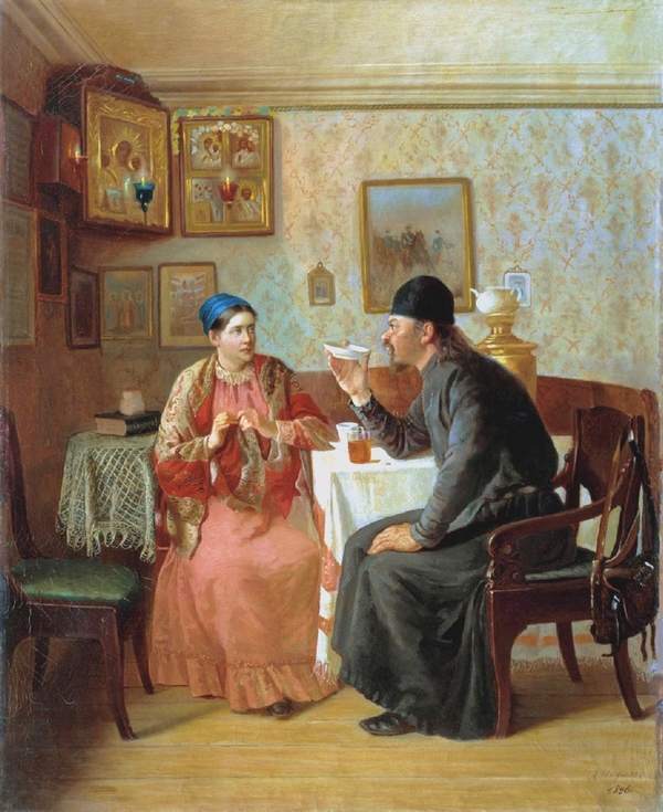 А.А.Наумов " Чаепитие." 1896г.